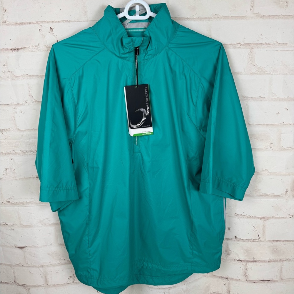 NWT Men's Zero Restriction 1/4 Zip Cloud Windbreaker Vented Jacket Sz. S Bonus